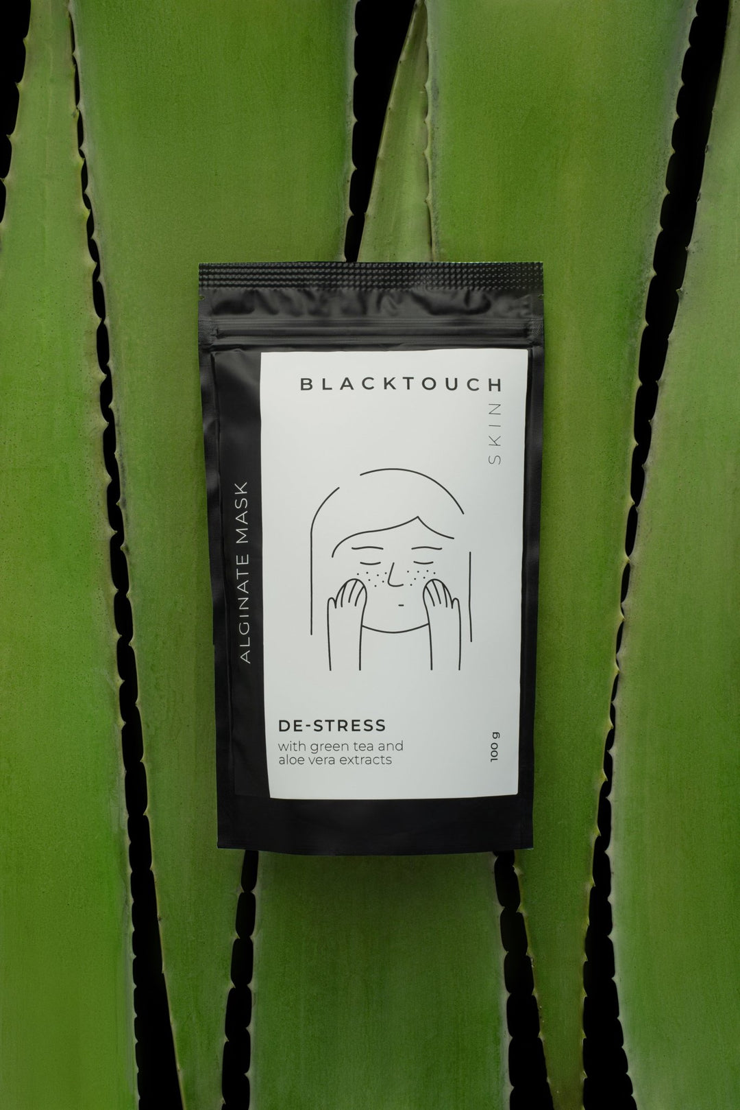 Альгінатна маска заспокійлива з екстрактом зеленого чаю і алое вера BLACKTOUCH 20 г / 100 г / 200 г - BLACKTOUCH