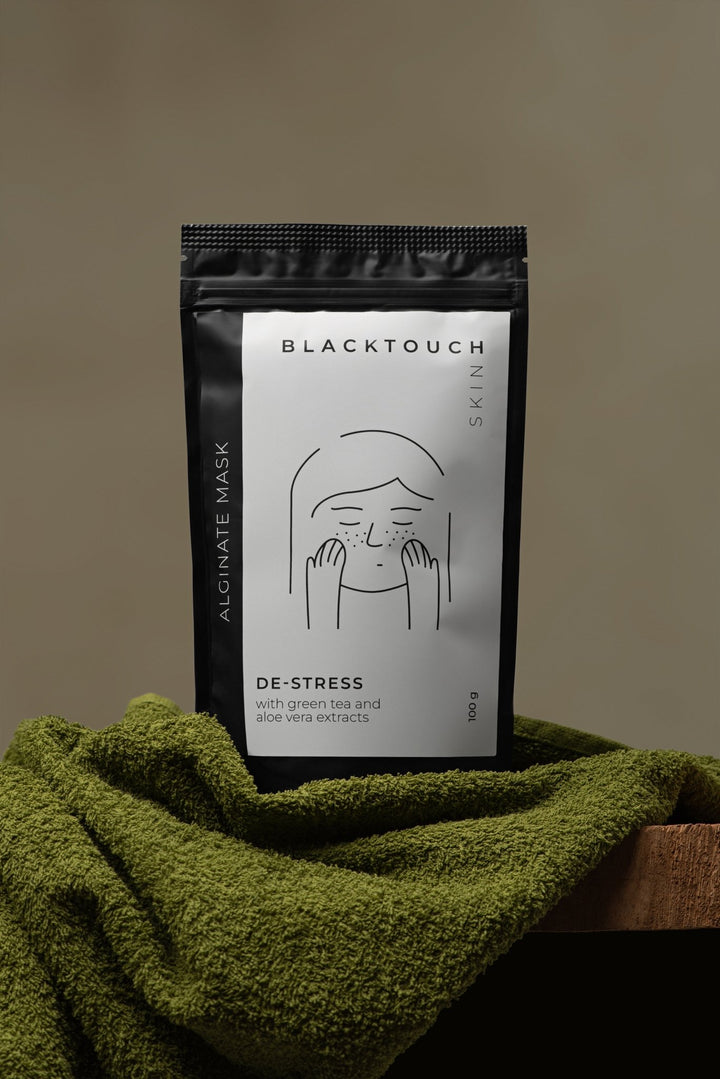 Альгінатна маска заспокійлива з екстрактом зеленого чаю і алое вера BLACKTOUCH 20 г / 100 г / 200 г - BLACKTOUCH