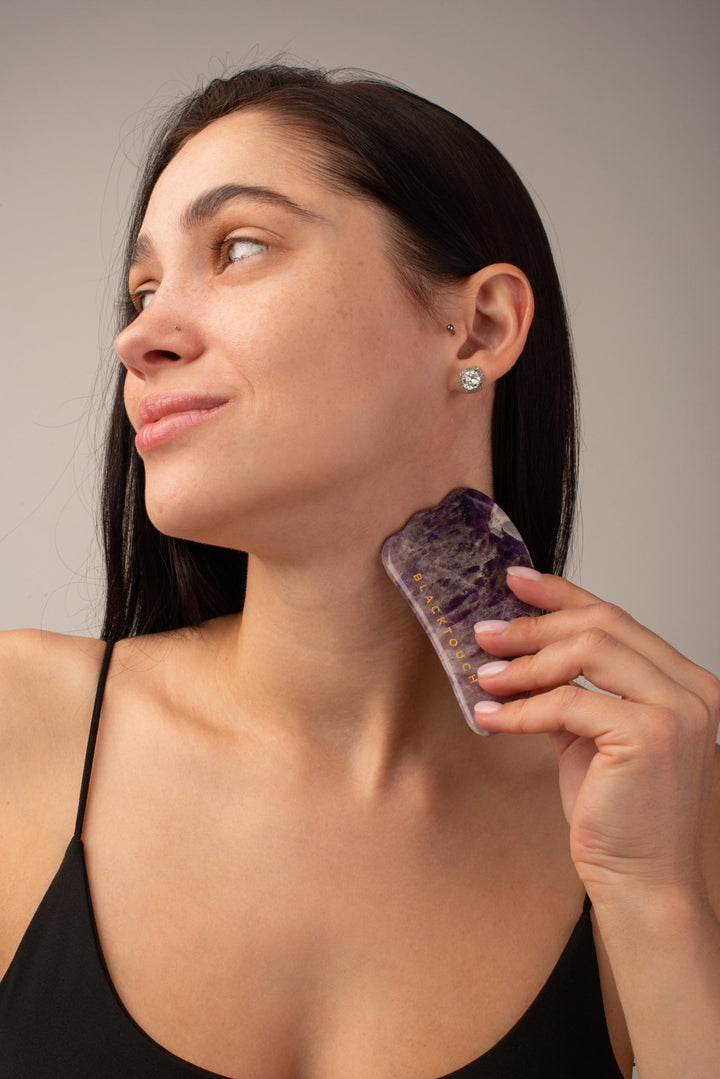 Комплект "Amethyst gua sha & argan oil" - BLACKTOUCH