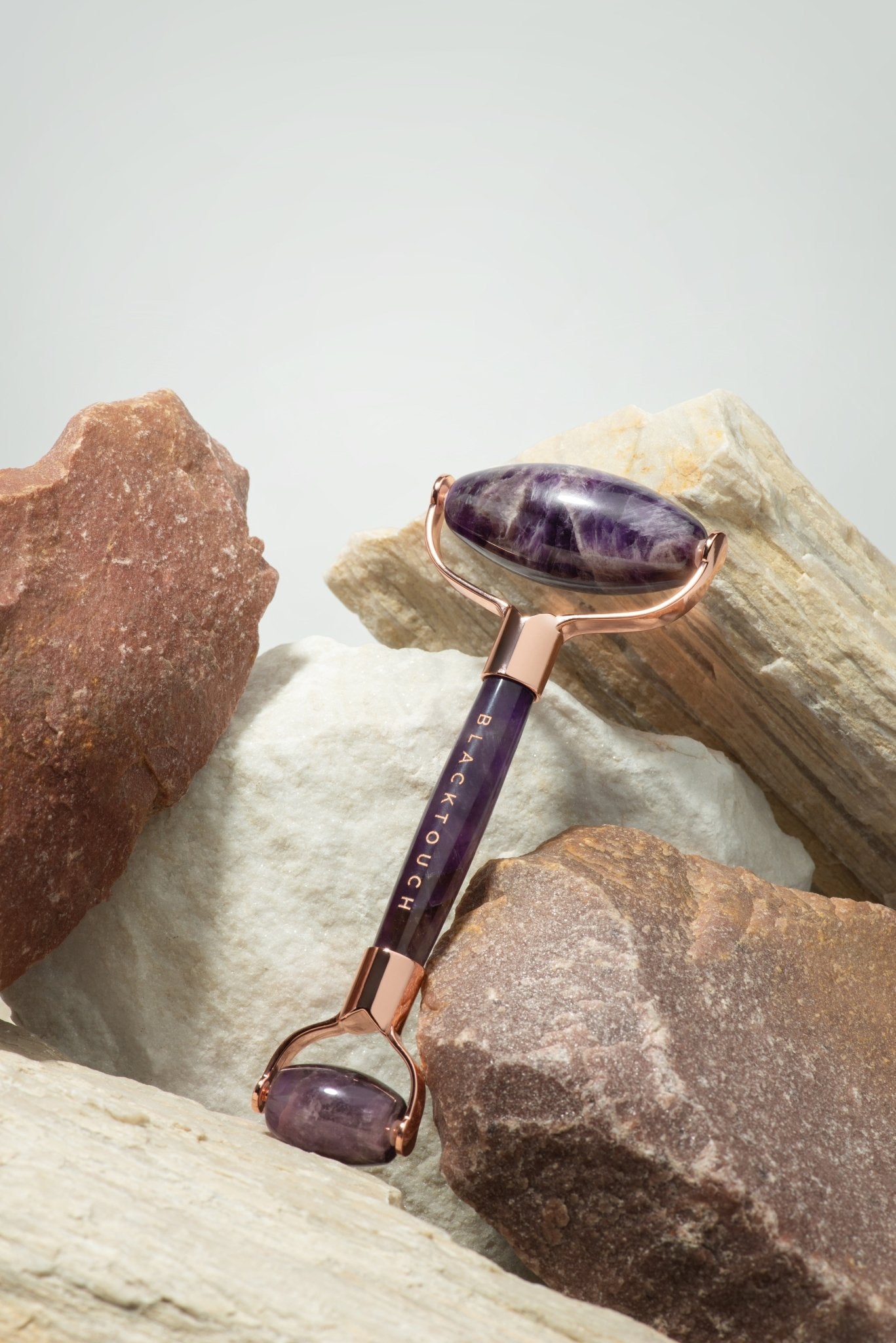 Комплект "Amethyst gua sha & roller" - BLACKTOUCH