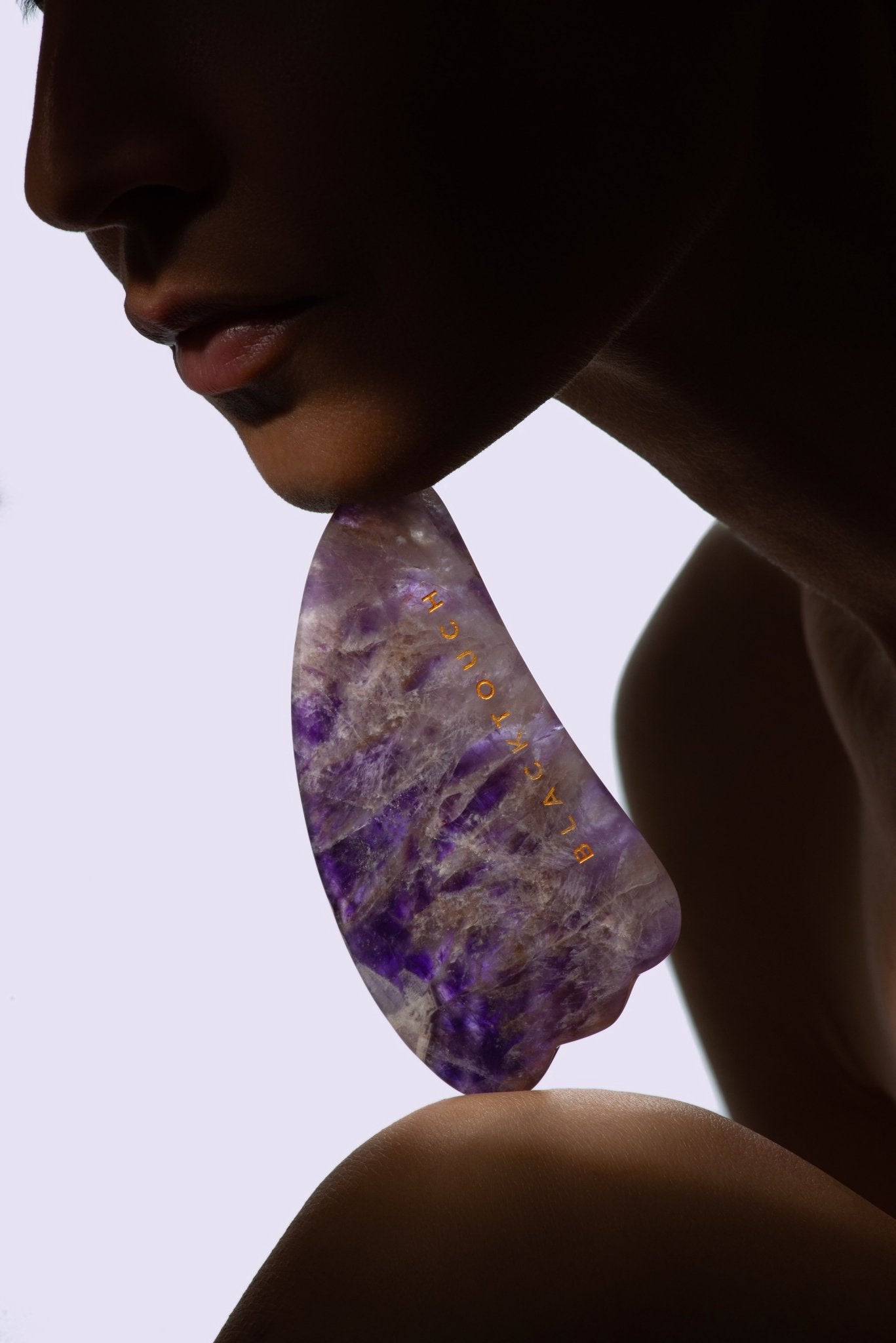 Комплект "Amethyst gua sha & roller" - BLACKTOUCH