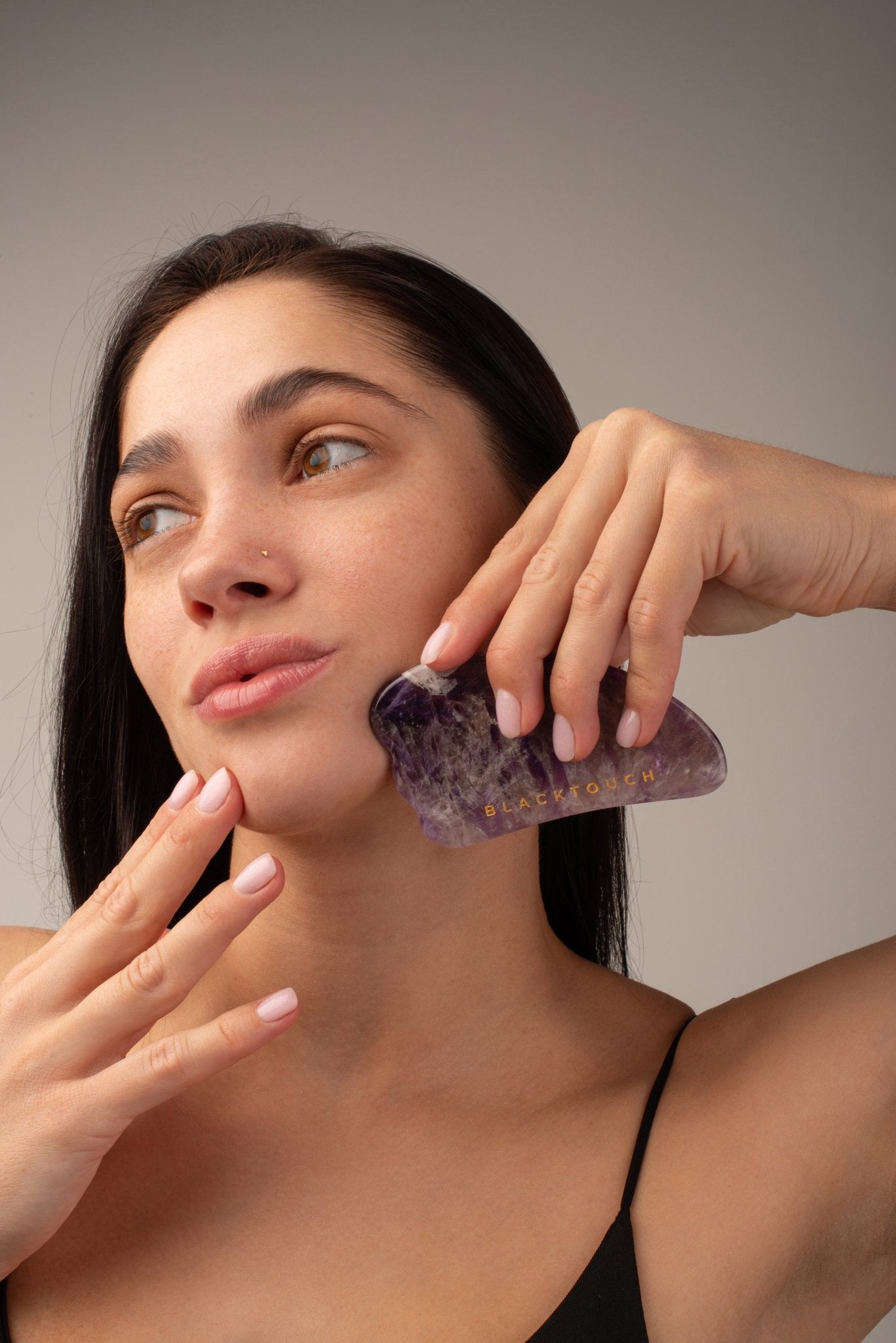 Комплект "Amethyst gua sha & roller" - BLACKTOUCH