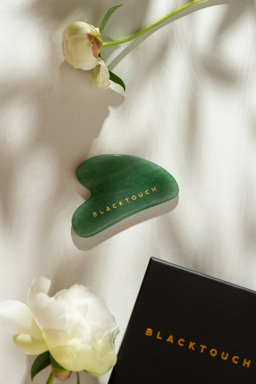 Комплект "Aventurine gua sha & cosmetic oil" - BLACKTOUCH