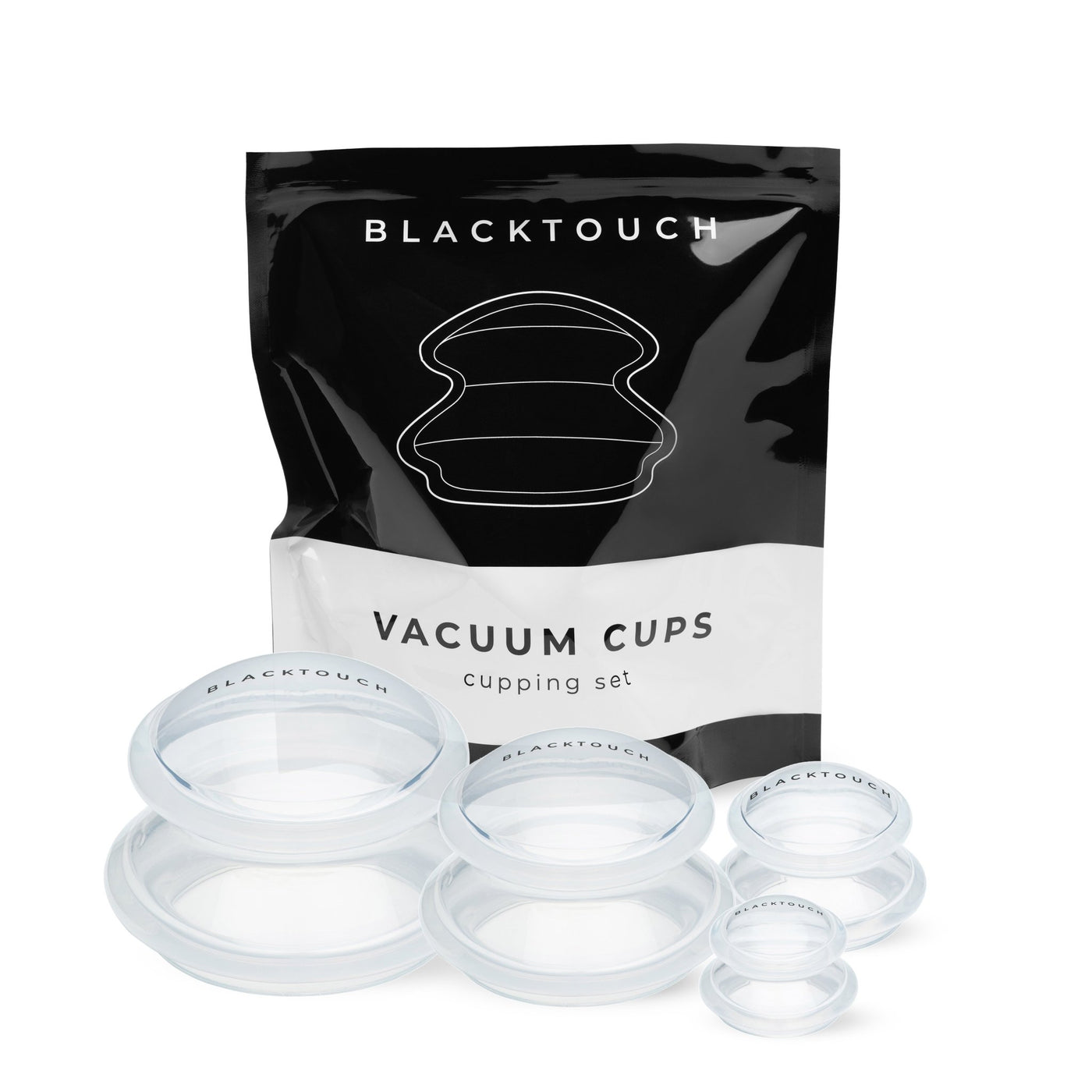 Комплект "Clear vacuum cups & anti-cellulite oil" - BLACKTOUCH
