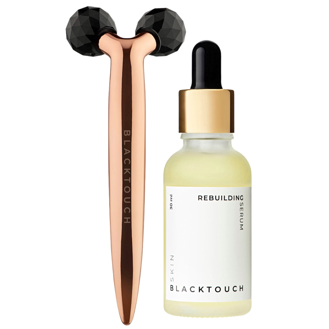 Комплект "Obsidian 3D Crystal ROLLER & Retinol serum" - BLACKTOUCH