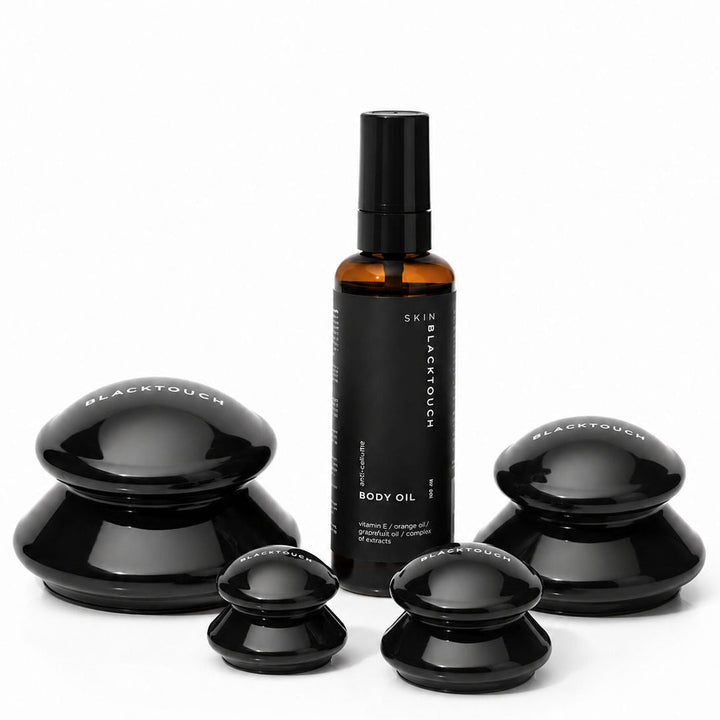 Комплект "Vacuum cups & anti-cellulite oil" - BLACKTOUCH
