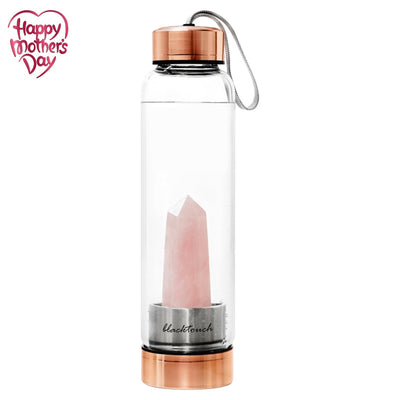 Пляшка для води Elixir з кристалом рожевого кварцу, 500 мл - BLACKTOUCH