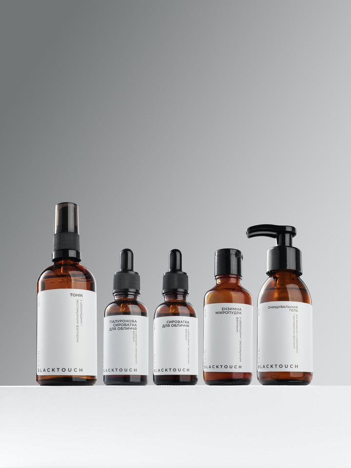 Подарунковий набір "Golden brass roller & Hyaluronic Serum Set" - BLACKTOUCH