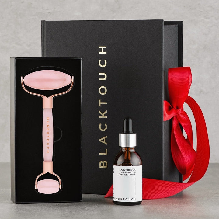 Подарунковий набір "Quartz roller & Hyaluronic Serum Set" - BLACKTOUCH