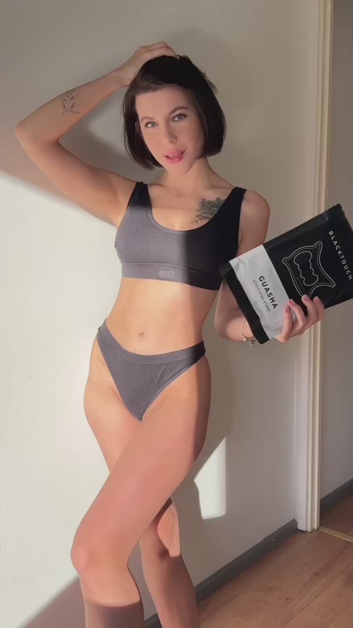 Подарунковий набір "Steel Gua Sha & Anti-Cellulite Oil"