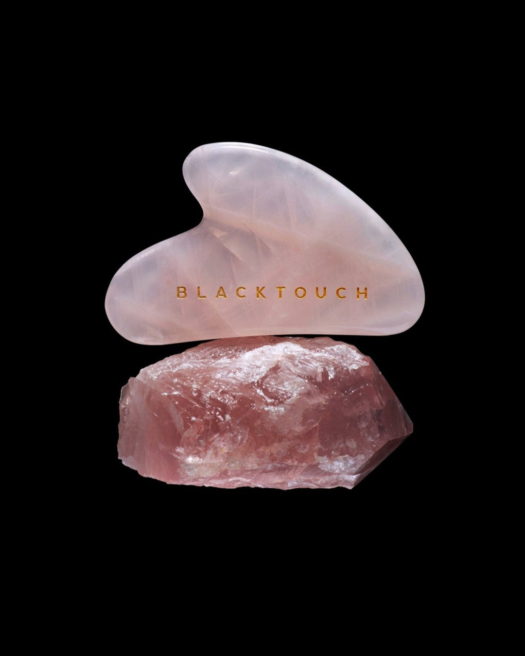 Шкребок для гуа - ша з рожевого кварцу «Серце» - BLACKTOUCH