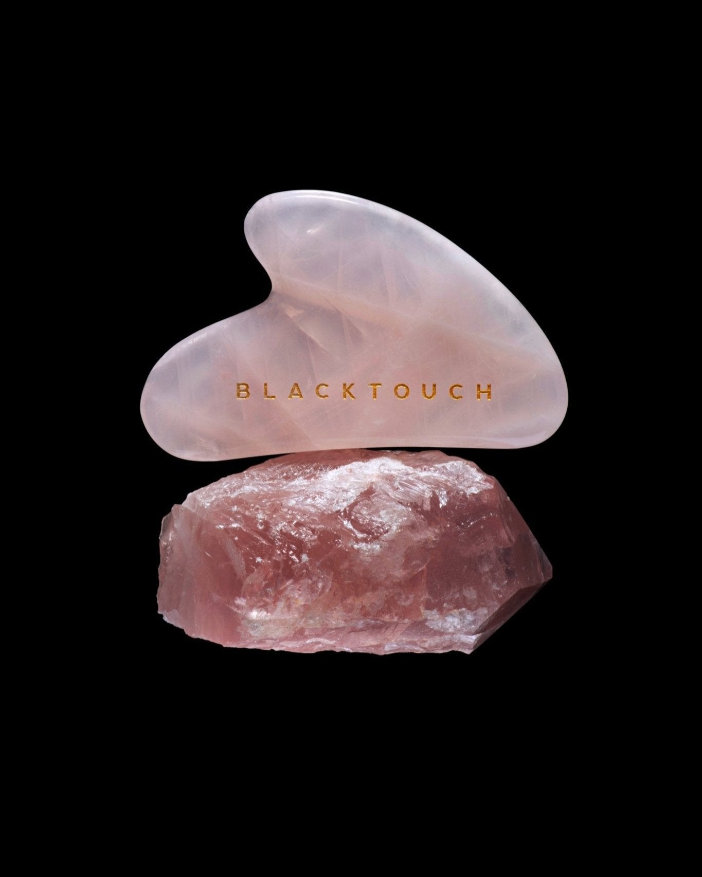 Шкребок для гуа - ша з рожевого кварцу «Серце» - BLACKTOUCH
