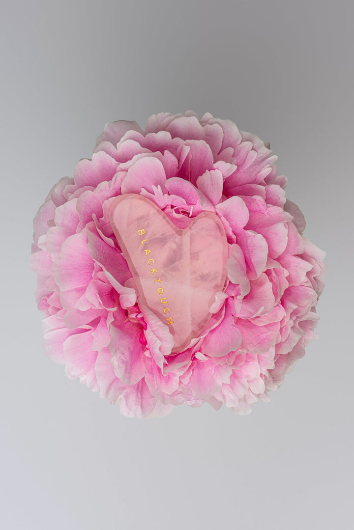 Шкребок для гуа - ша з рожевого кварцу «Серце» - BLACKTOUCH