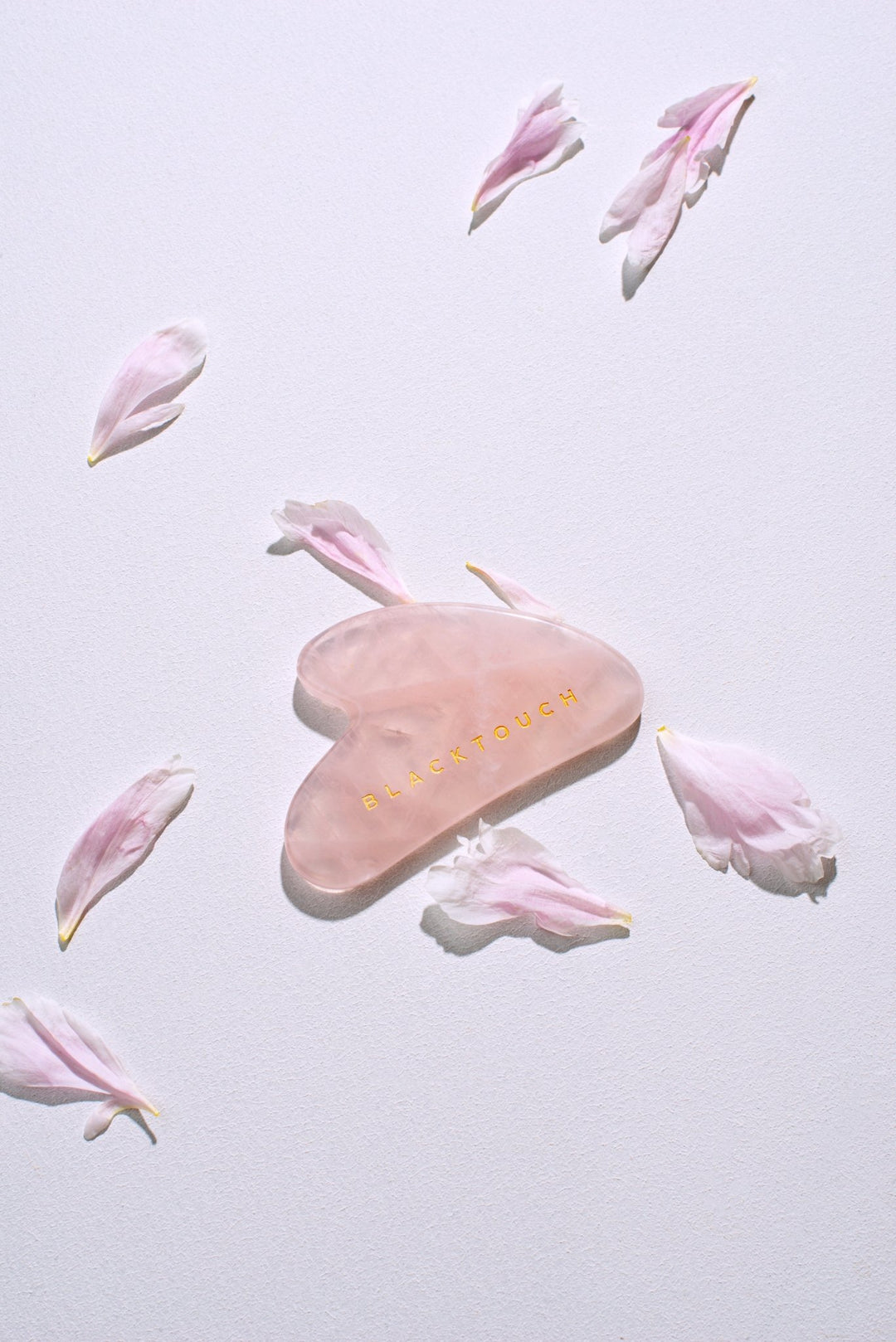 Шкребок для гуа - ша з рожевого кварцу «Серце» - BLACKTOUCH