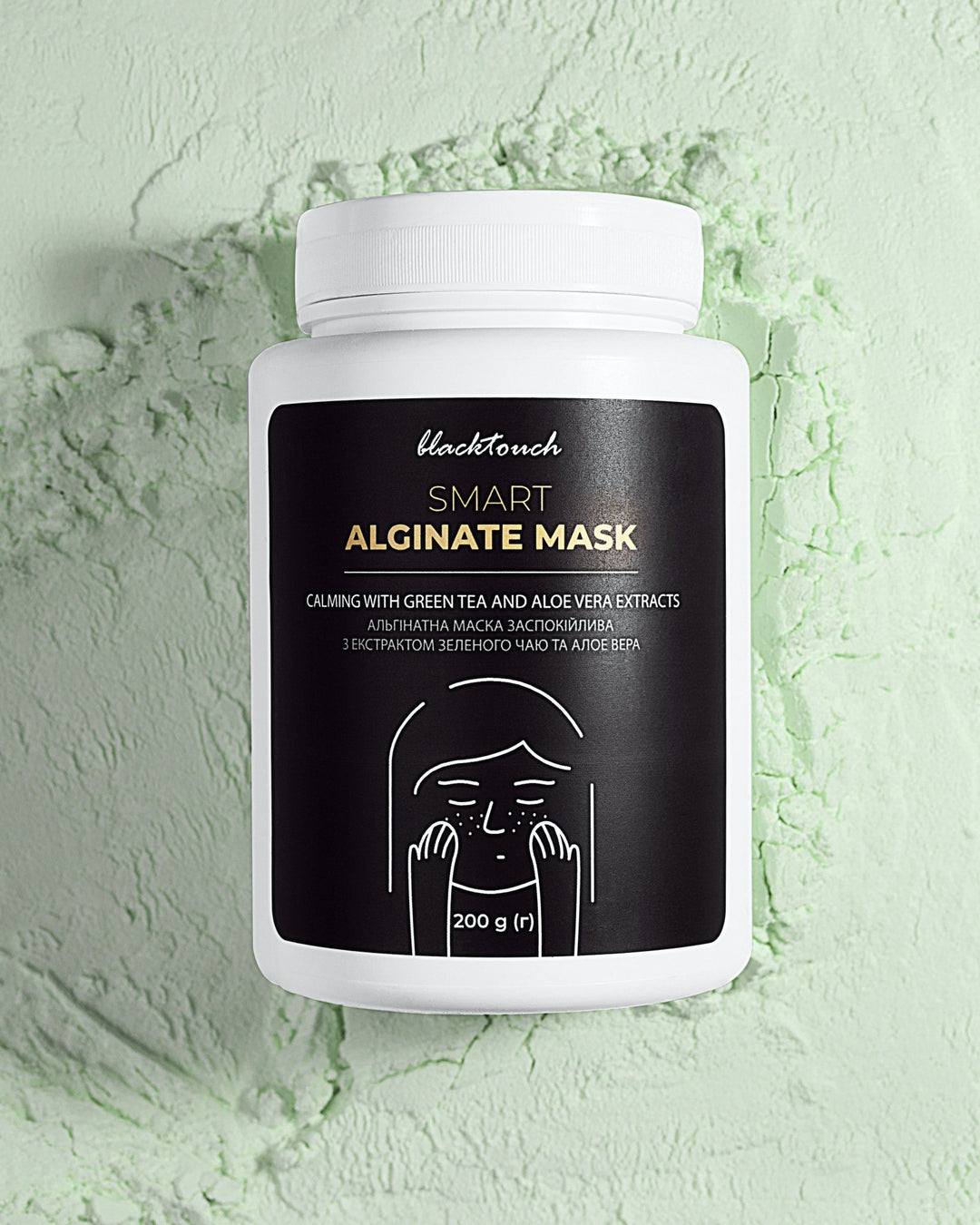 Альгінатна маска заспокійлива з екстрактом зеленого чаю і алое вера BLACKTOUCH 20 г / 100 г / 200 г - BLACKTOUCH