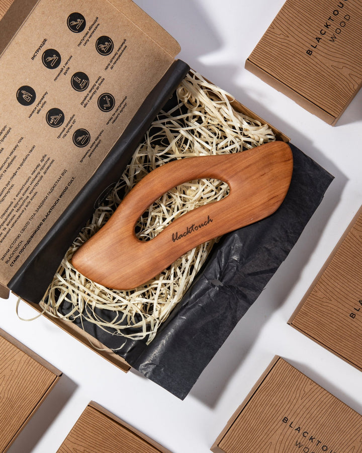 Дерев’яний шкребок BODY для гуа-ша масажу тіла - BLACKTOUCH