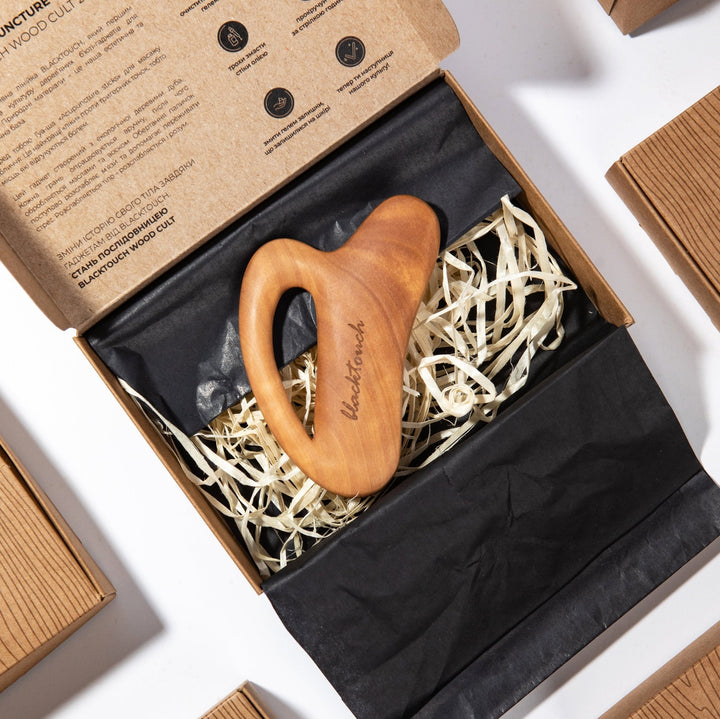 Дерев'яний шкребок для гуа-ша серце - BLACKTOUCH