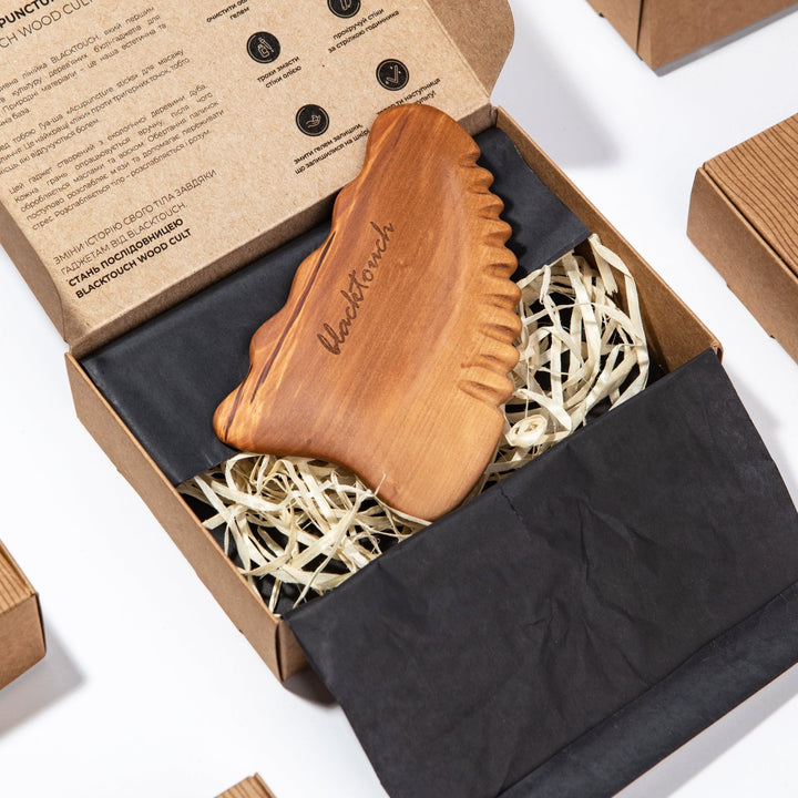 Дерев'яний шкребок для тіла та обличчя гуа-ша Energy - BLACKTOUCH