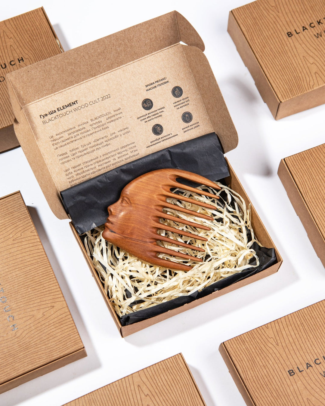 Гребінь для масажу голови Element - BLACKTOUCH