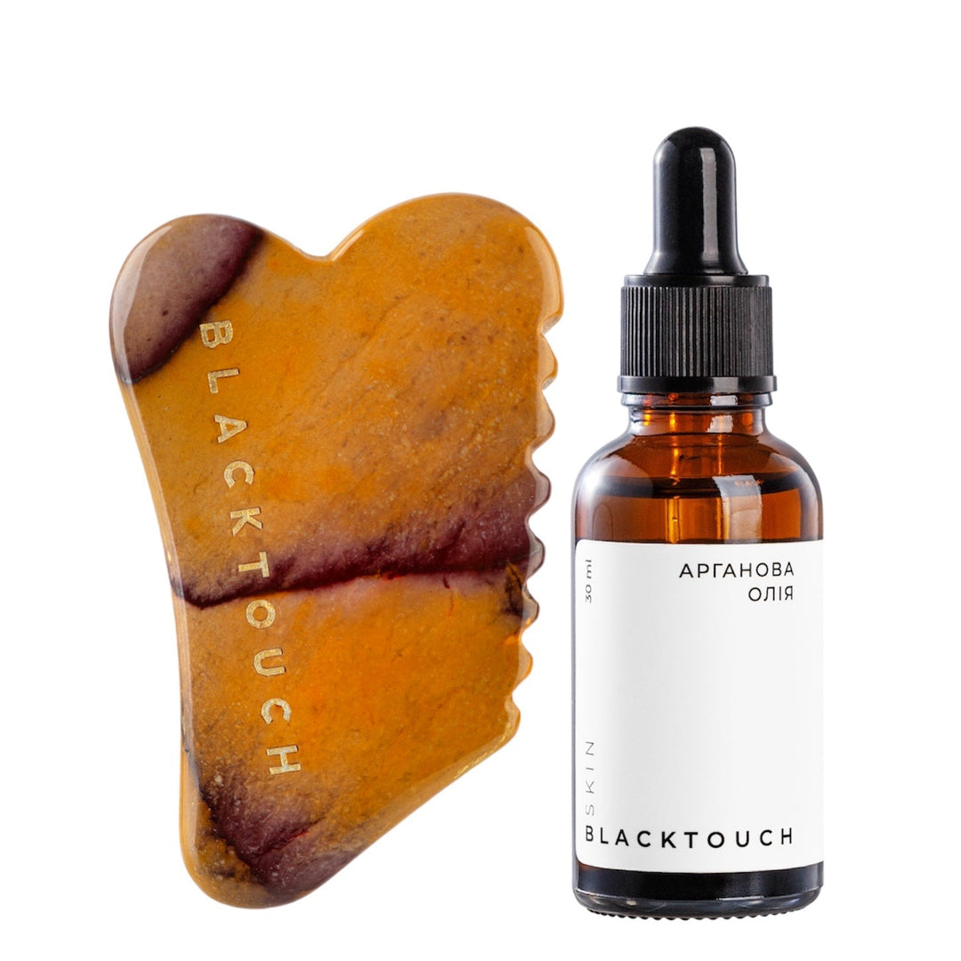 Комплект "Mucaita gua sha & cosmetic oil" - BLACKTOUCH