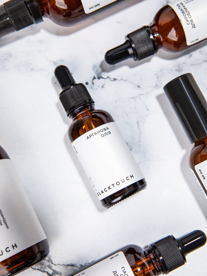 Комплект "Rainbow gua sha with hole & cosmetic oil" - BLACKTOUCH