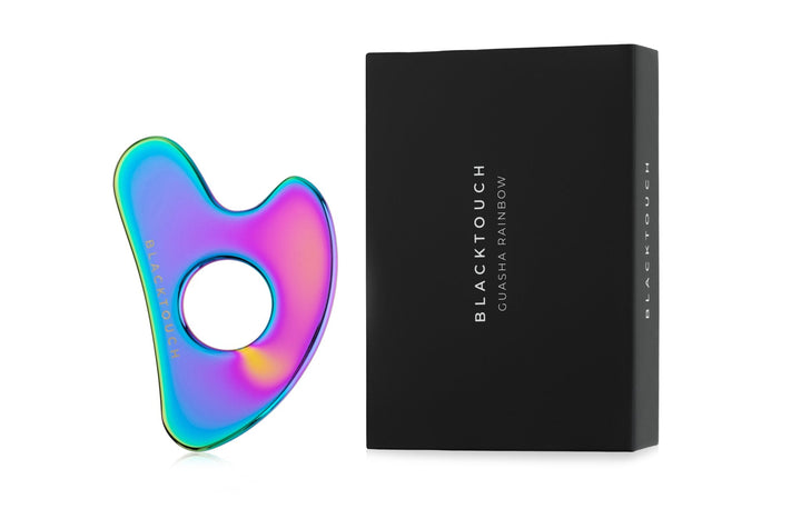 Комплект "Rainbow gua sha with hole & cosmetic oil" - BLACKTOUCH