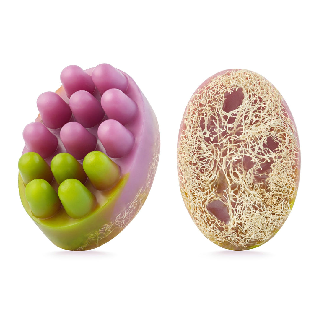 Масажне антицелюлітне мило з люфою Grape Crush — Виноград - BLACKTOUCH