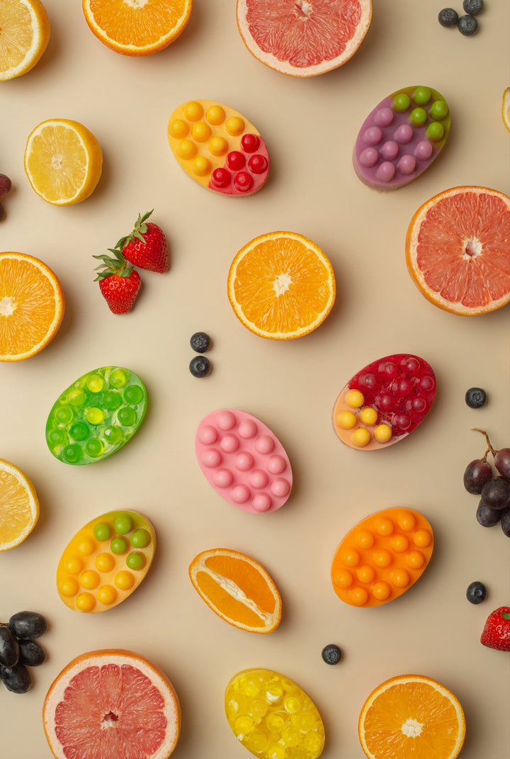 Масажне антицелюлітне мило з люфою Tropical Scrub — Манго-Лічі - BLACKTOUCH