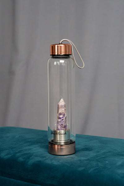Пляшка для води Elixir з кристалом аметисту - BLACKTOUCH