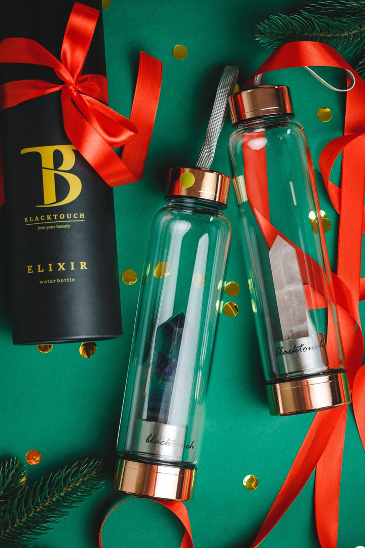 Пляшка для води Elixir з кристалом рожевого кварцу - BLACKTOUCH