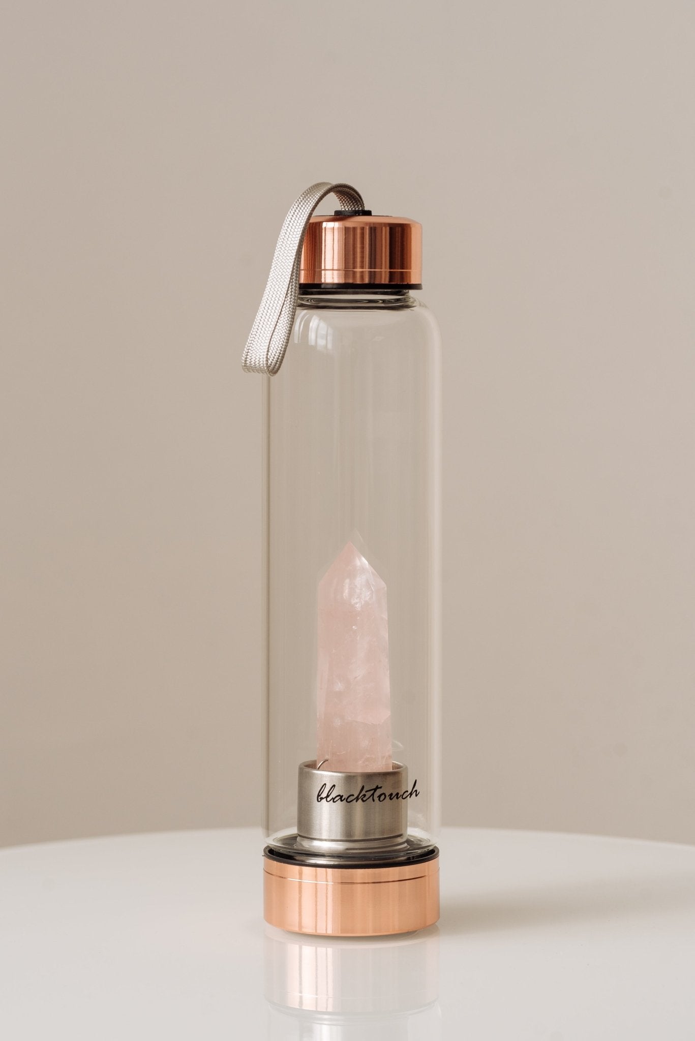 Пляшка для води Elixir з кристалом рожевого кварцу *Уцінка - BLACKTOUCH