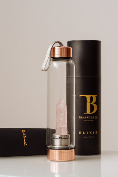 Пляшка для води Elixir з кристалом рожевого кварцу *Уцінка - BLACKTOUCH