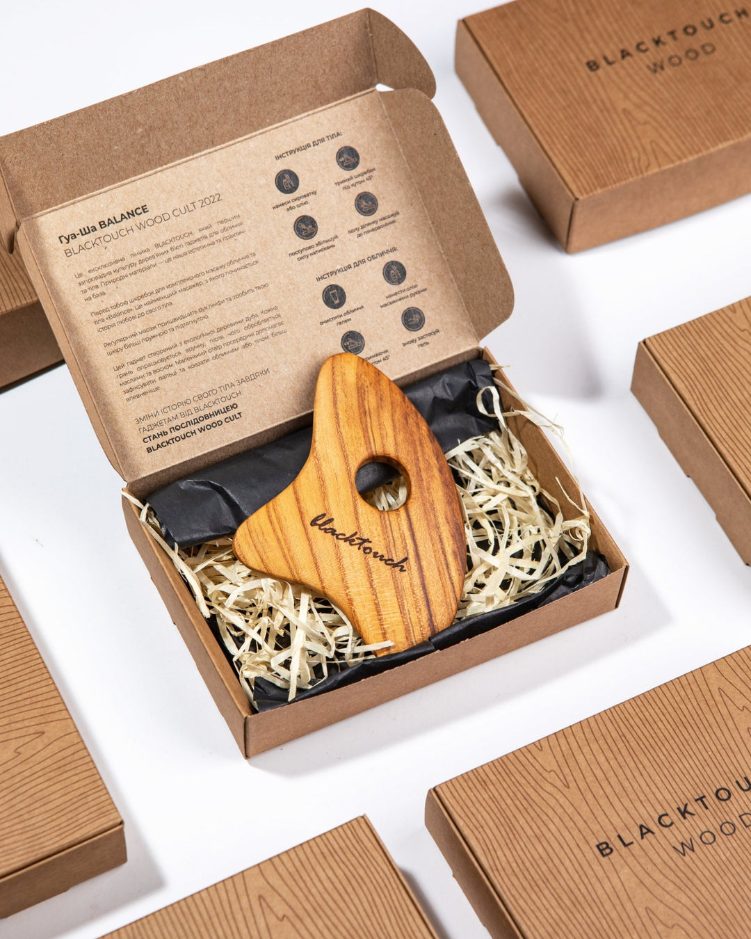 Шкребок для масажу обличчя і тіла гуа-ша Balance - BLACKTOUCH