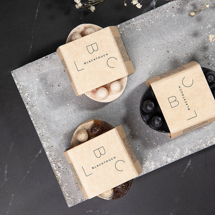 Твердий скраб для тіла Hard- Масажне антицелюлітне мило - Кава з молоком - BLACKTOUCH